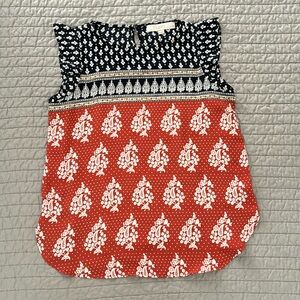 LOFT Petite Paisley Bouquet Top, XSP
